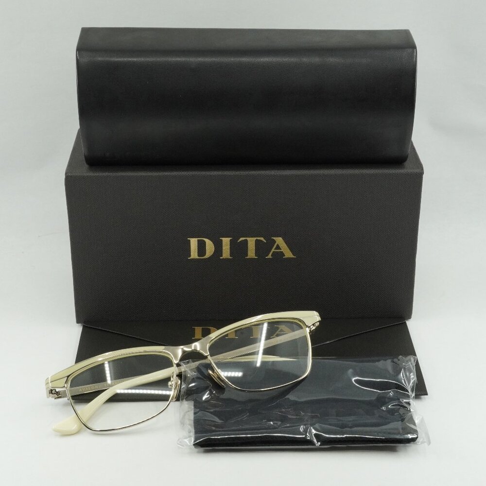 Dita AVALON DRX-3008-B-51 Rectangle Eyeglasses - Gold/Cream 51mm - Lowest Price!